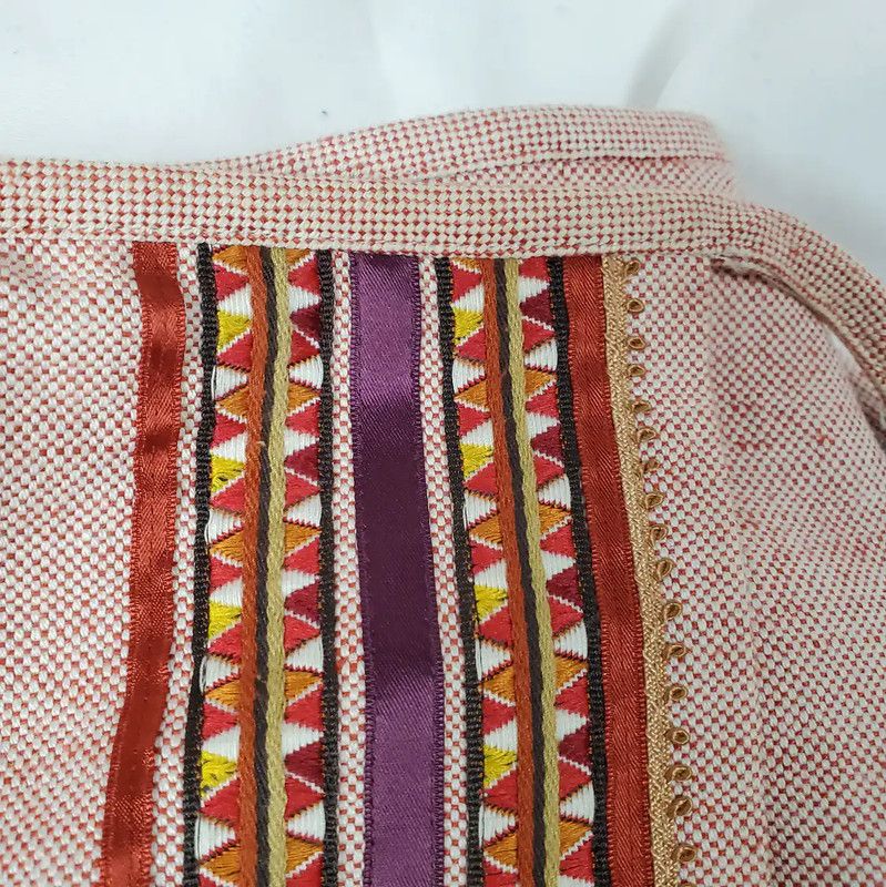 Burberry Burberry A-Line Skirt in Orange Pink Cotton Blend Size 23" - 7 Thumbnail