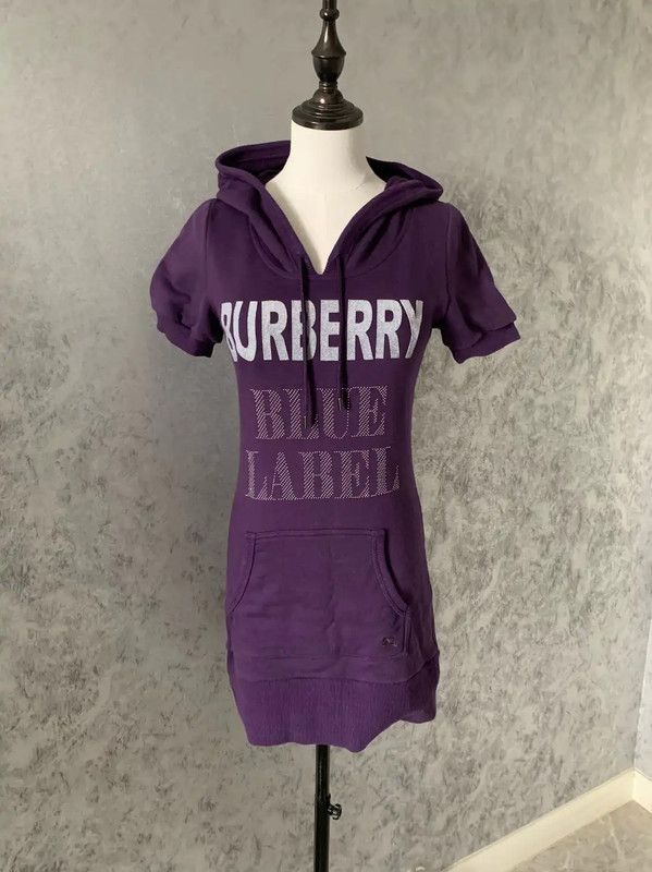 Burberry Burberry Blue Label Purple Cotton Dress Size M / US 6-8 / IT 42-44 - 4 Thumbnail