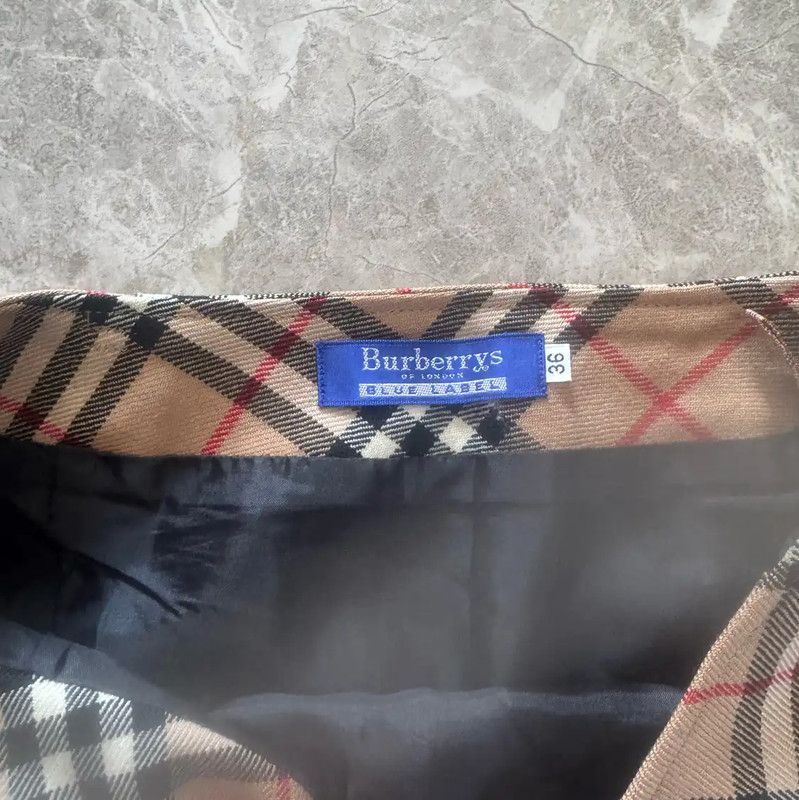 Burberry Burberry Wool Mini Skirt in Khaki Size 23" - 5 Thumbnail