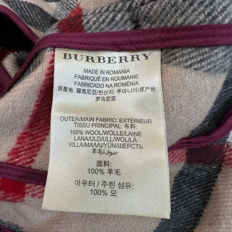 Burberry Women's Wine Red Double-Breasted Coat