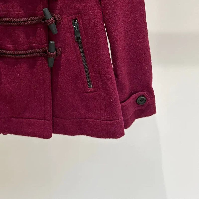 Burberry Women's Wine Red Double-Breasted Coat