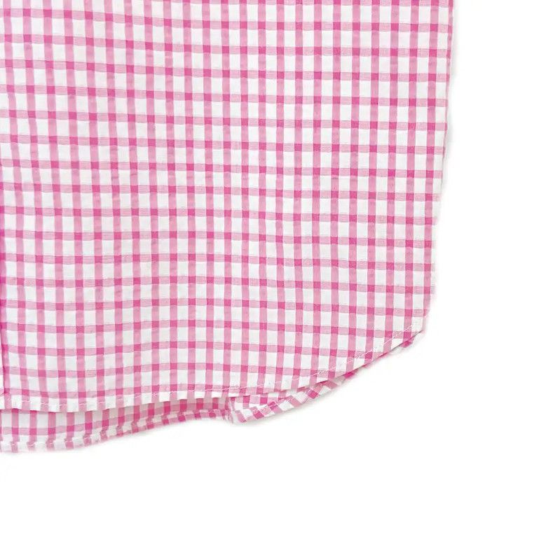 Burberry Burberry Pink Check Short Sleeve Shirt Size L / US 10 / IT 46 - 4 Thumbnail
