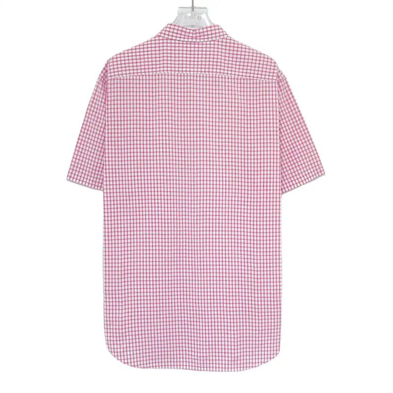 Burberry Burberry Pink Check Short Sleeve Shirt Size L / US 10 / IT 46 - 2 Thumbnail