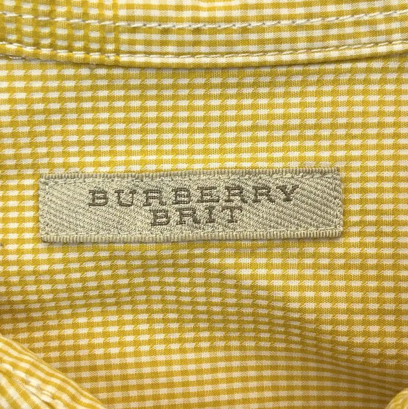 Burberry Burberry Yellow Cotton Long Sleeve Shirt for Women Size L / US 10 / IT 46 - 6 Thumbnail