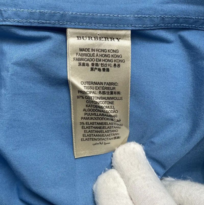 Burberry Burberry Blue Cotton Women's Shirt Size M / US 6-8 / IT 42-44 - 6 Thumbnail