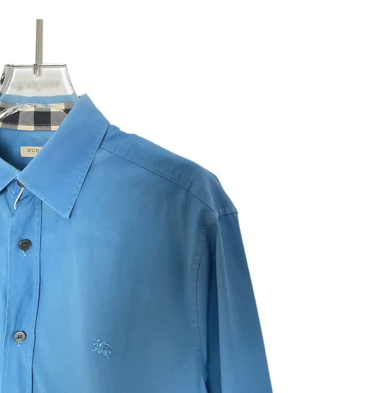 Burberry Burberry Blue Cotton Women's Shirt Size M / US 6-8 / IT 42-44 - 3 Thumbnail