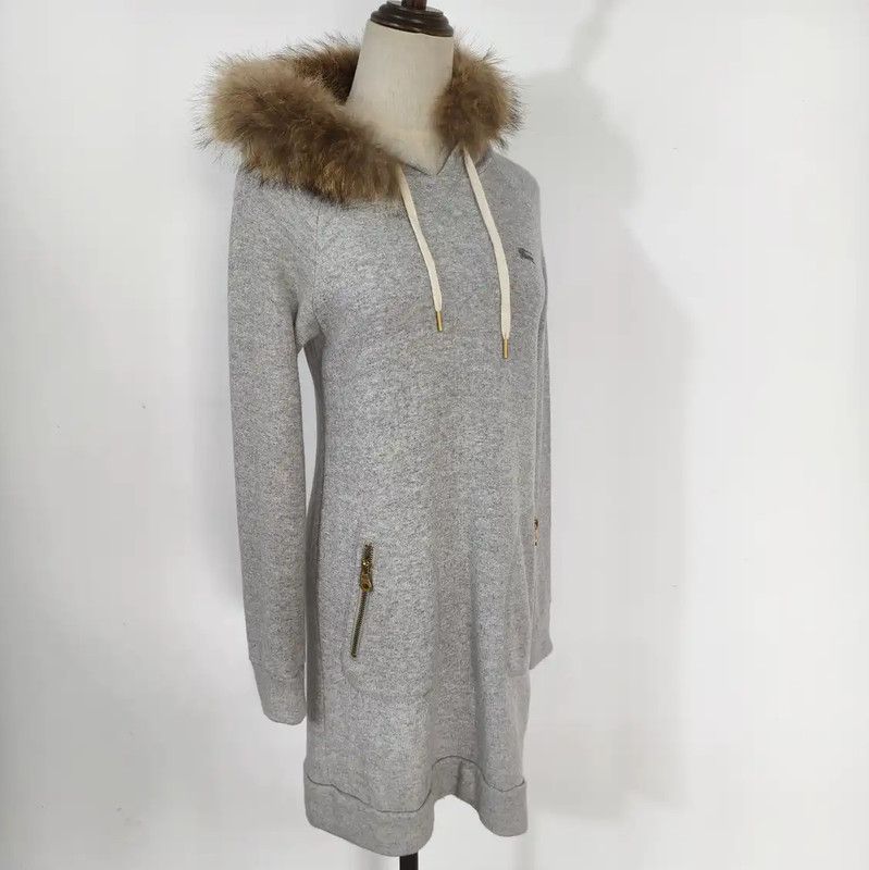 Burberry Burberry Grey Cotton Long Sleeve Dress for Women Size M / US 6-8 / IT 42-44 - 5 Thumbnail