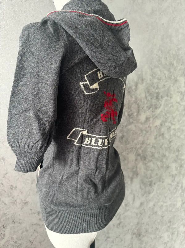 Burberry Burberry Gray Cotton Blend Hooded Cardigan Size M / US 6-8 / IT 42-44 - 5 Thumbnail