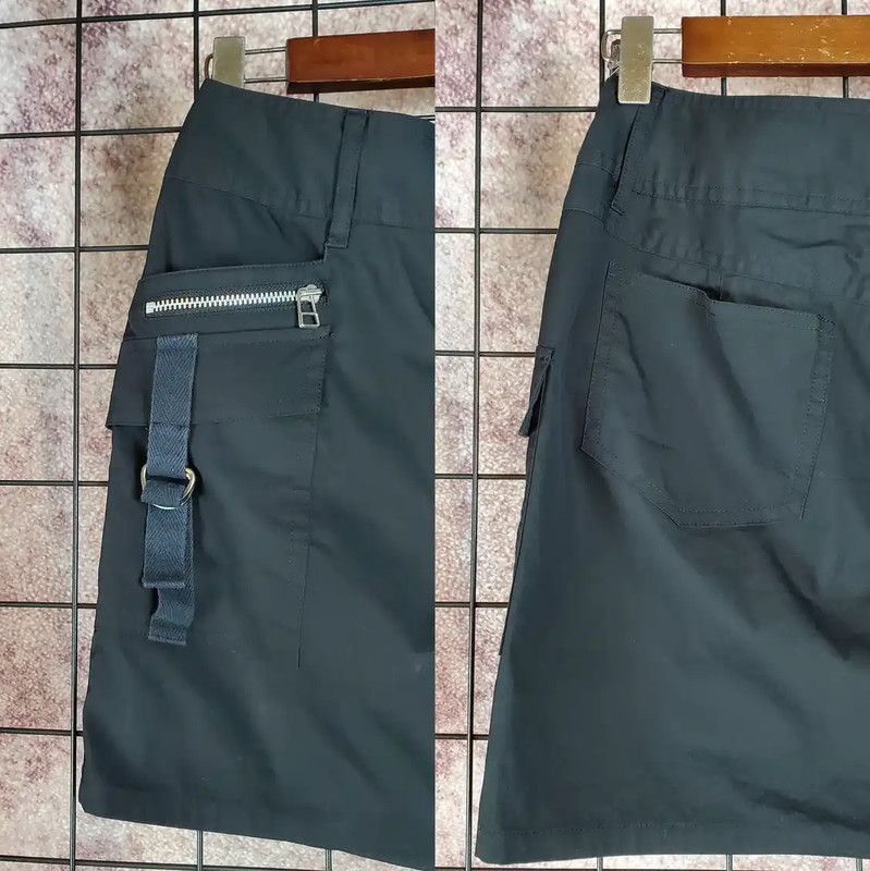 Burberry Burberry Black Cotton Summer Skirt with Straps Size 23" - 3 Thumbnail