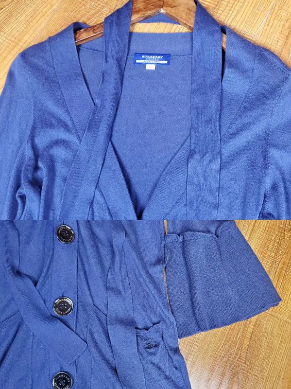 Burberry Burberry Blue Cotton Blend Embroidered Dress Size S / US 4 / IT 40 - 7 Thumbnail
