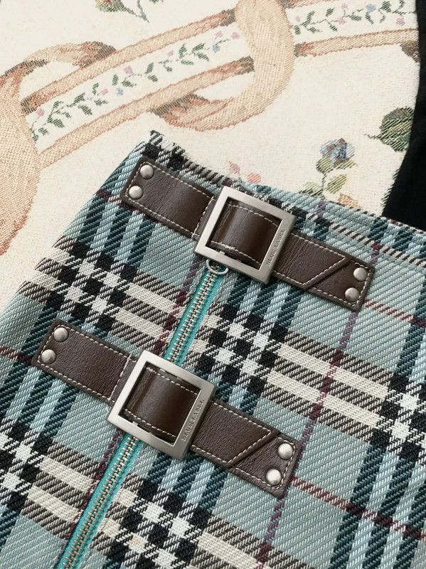 Burberry Burberry Blue Label Checkered Cotton Skirt Size 23" - 2 Thumbnail