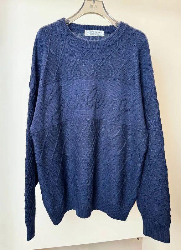 Burberry Burberry Navy Wool Women's Sweater Size ONE SIZE - 2 Thumbnail
