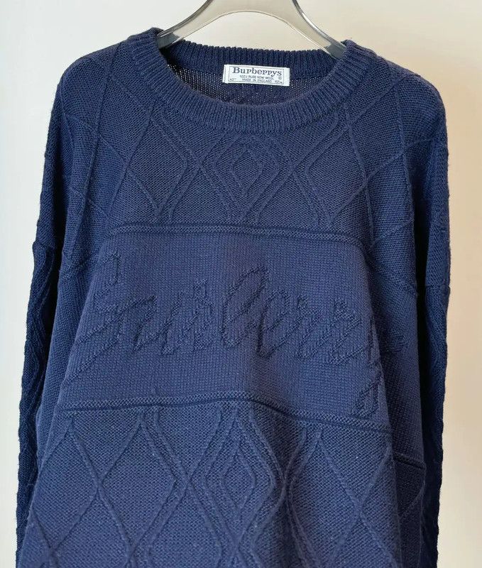 Burberry Burberry Navy Wool Women's Sweater Size ONE SIZE - 4 Thumbnail