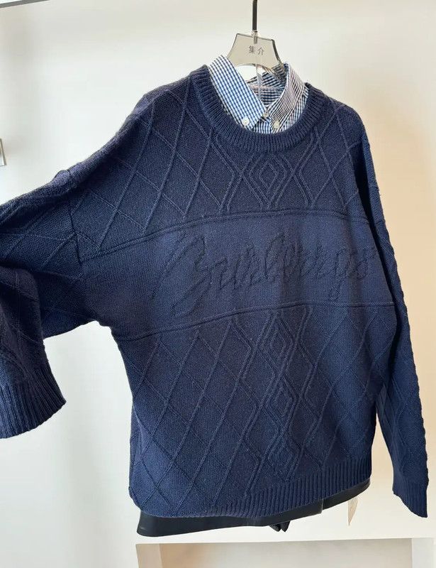 Burberry Burberry Navy Wool Women's Sweater Size ONE SIZE - 7 Thumbnail