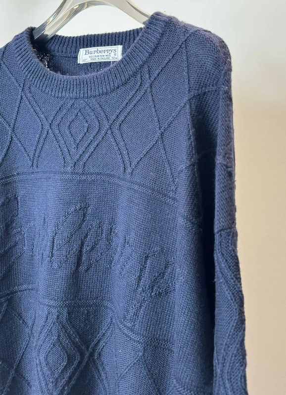 Burberry Burberry Navy Wool Women's Sweater Size ONE SIZE - 3 Thumbnail