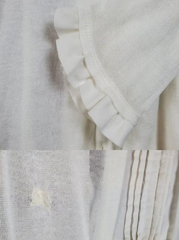 Burberry Burberry Summer White Embroidered Long Sleeve Knit Top Size M / US 6-8 / IT 42-44 - 8 Thumbnail