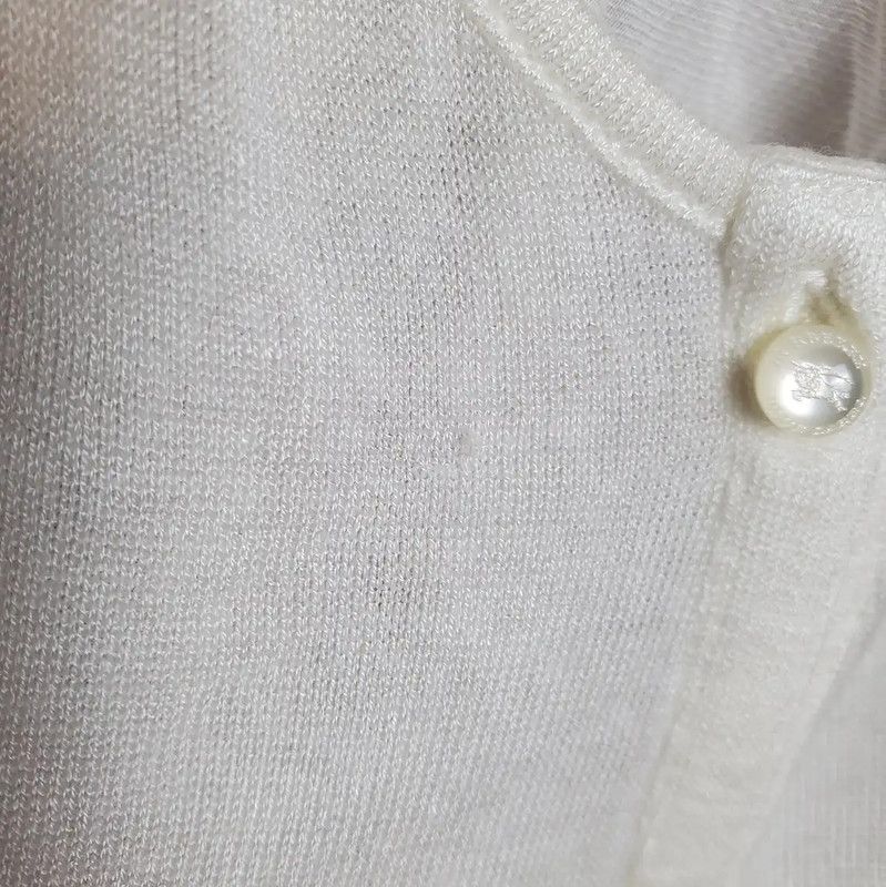 Burberry Burberry Summer White Embroidered Long Sleeve Knit Top Size M / US 6-8 / IT 42-44 - 10 Thumbnail