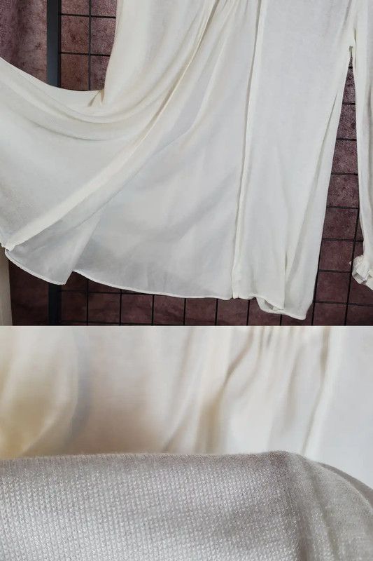 Burberry Burberry Summer White Embroidered Long Sleeve Knit Top Size M / US 6-8 / IT 42-44 - 6 Thumbnail