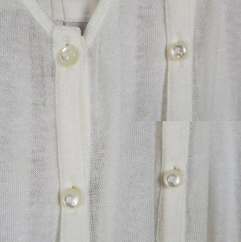 Burberry Burberry Summer White Embroidered Long Sleeve Knit Top Size M / US 6-8 / IT 42-44 - 7 Thumbnail