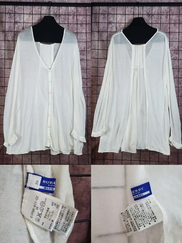 Burberry Burberry Summer White Embroidered Long Sleeve Knit Top Size M / US 6-8 / IT 42-44 - 2 Thumbnail