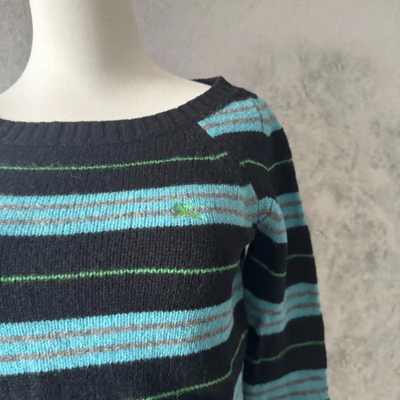 Burberry Burberry Color Block Wool Striped Sweater Size M / US 6-8 / IT 42-44 - 3 Thumbnail
