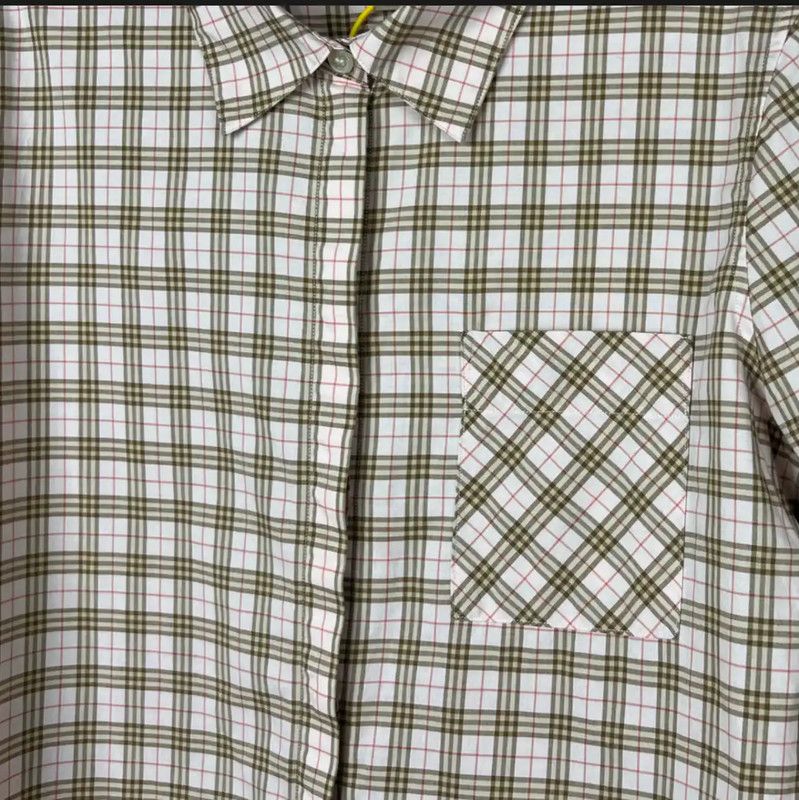 Burberry Burberry Pink Cotton Checkered Shirt Size ONE SIZE - 2 Thumbnail