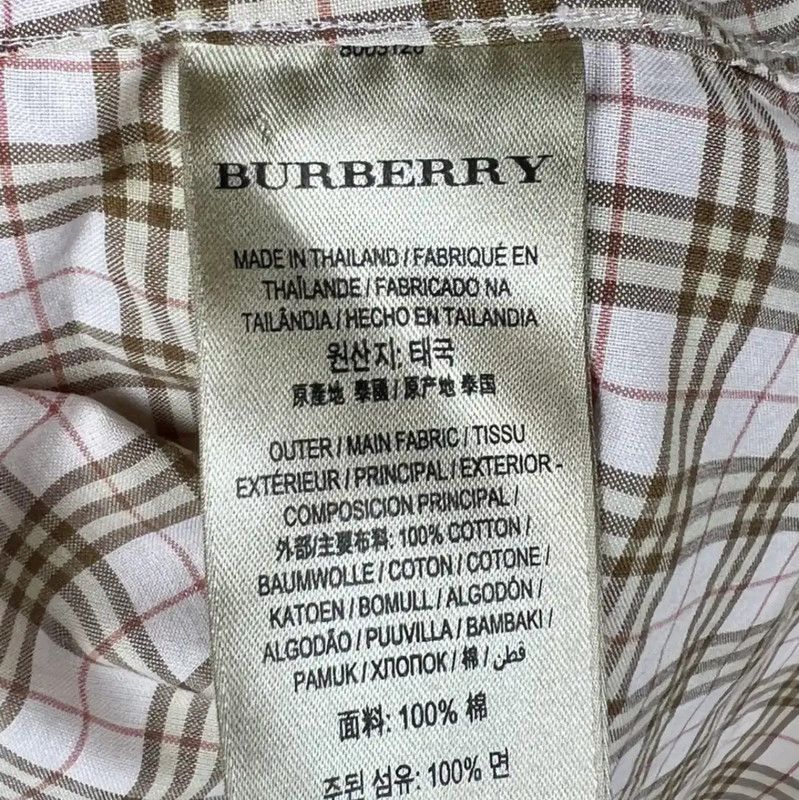 Burberry Burberry Pink Cotton Checkered Shirt Size ONE SIZE - 5 Thumbnail
