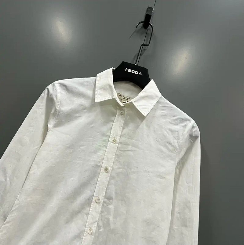 Burberry Burberry White Cotton Long Sleeve Shirt Size ONE SIZE - 2 Thumbnail