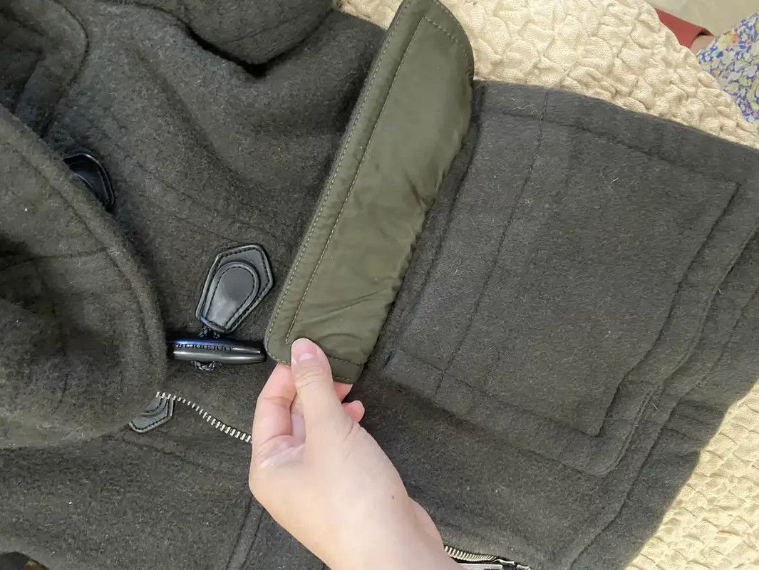 Burberry Burberry Green Wool Shoulder Pad Short Coat Size S / US 4 / IT 40 - 6 Thumbnail