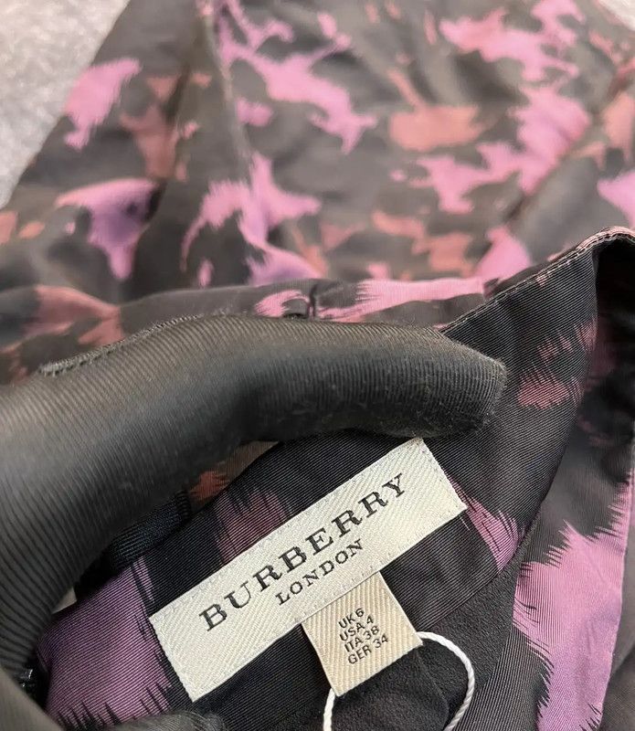 Burberry Burberry Black Camouflage Midi Skirt Size 23" - 2 Thumbnail