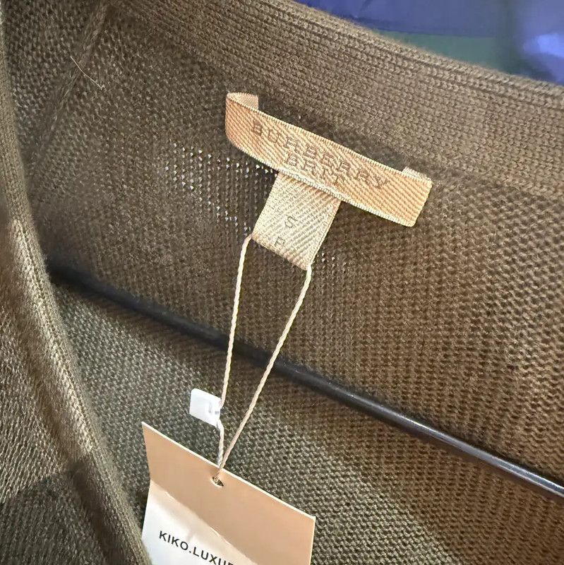 Burberry Burberry Military Green Cashmere Blend Cardigan Size S / US 4 / IT 40 - 5 Thumbnail