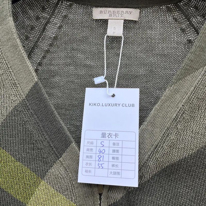 Burberry Burberry Military Green Cashmere Blend Cardigan Size S / US 4 / IT 40 - 3 Thumbnail