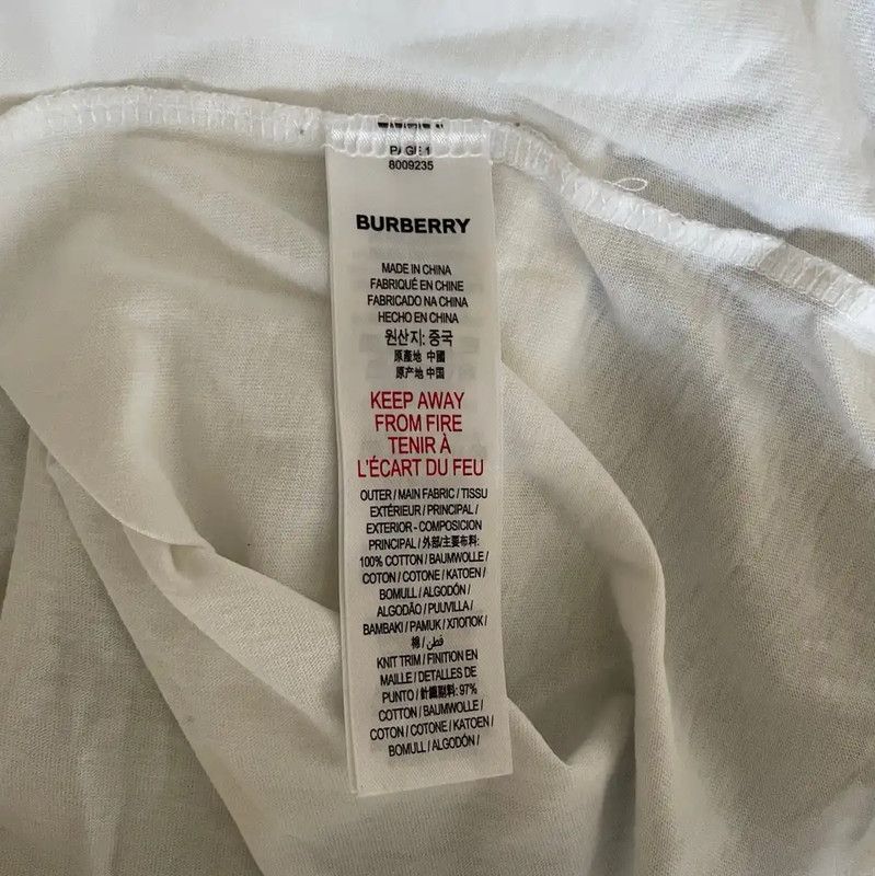 Burberry Burberry White Women's T-Shirt with Logo Size XL / US 12-14 / IT 48-50 - 4 Thumbnail