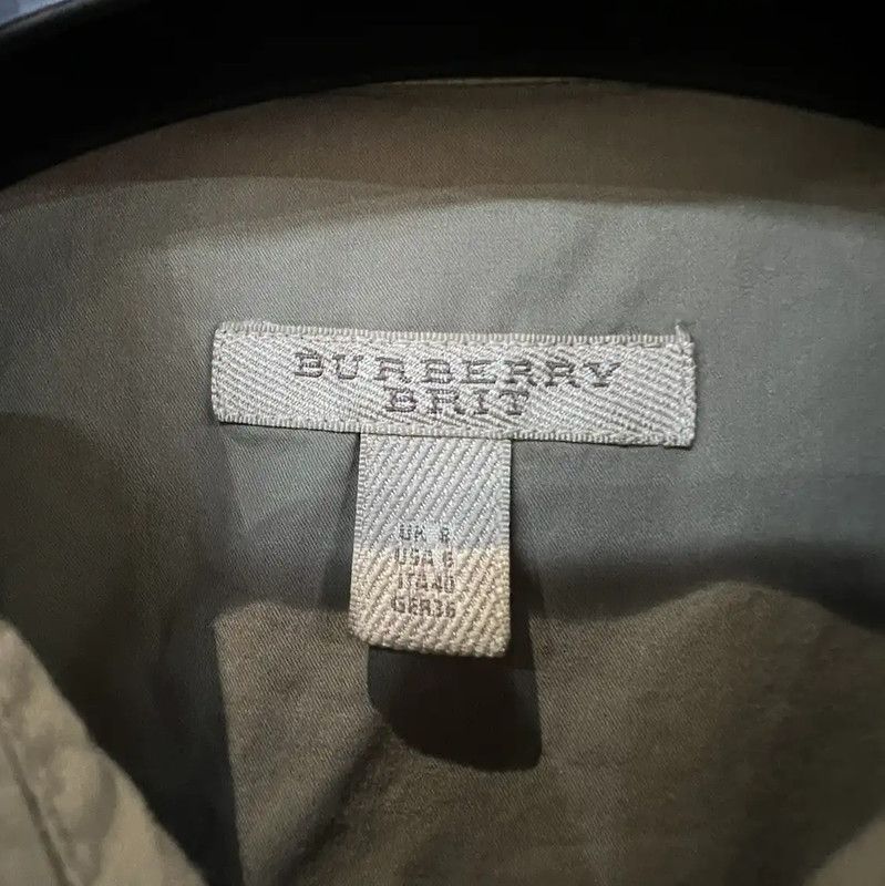 Burberry Burberry Green Cotton Women's Dress Size M / US 6-8 / IT 42-44 - 4 Thumbnail
