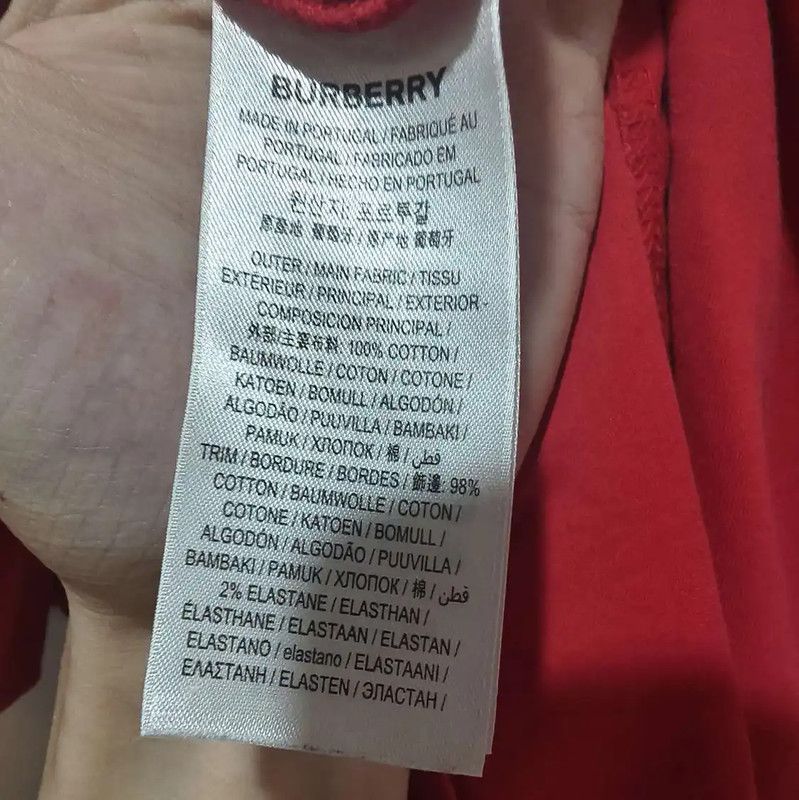 Burberry Burberry Red Cotton Printed Short Sleeve Tee Size XS / US 0-2 / IT 36-38 - 6 Thumbnail