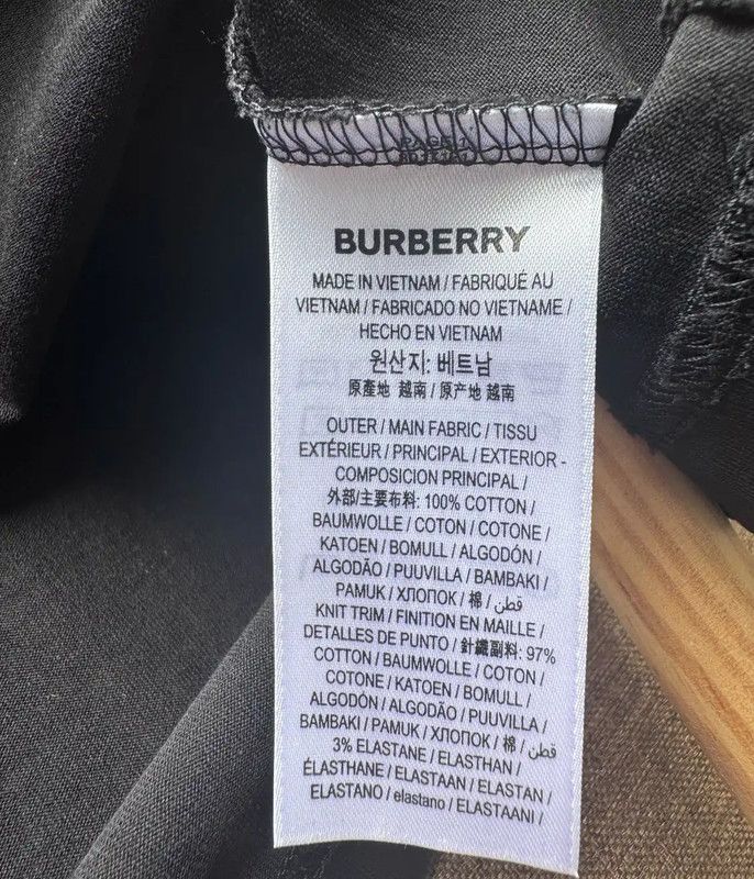 Burberry Burberry Black Cotton Logo T-Shirt for Women Size S / US 4 / IT 40 - 5 Thumbnail