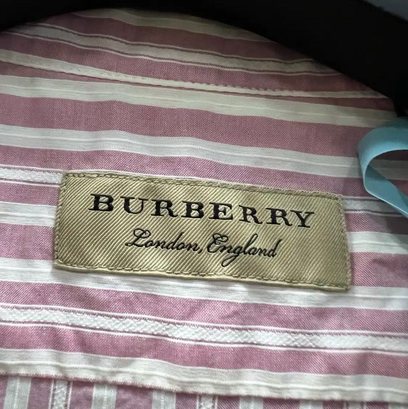 Burberry Burberry Pink Striped Short Sleeve Shirt Size S / US 4 / IT 40 - 4 Thumbnail