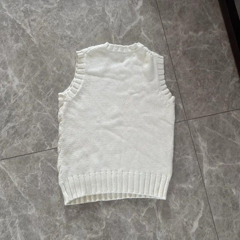 Burberry Burberry White Wool Knit Vest for Women Size S / US 4 / IT 40 - 5 Thumbnail