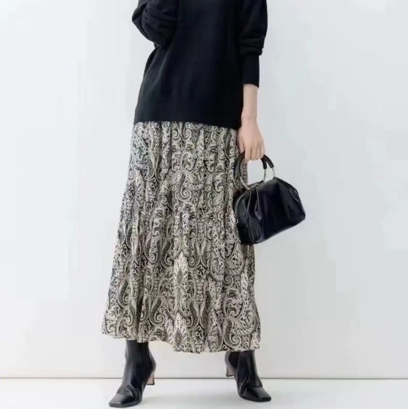 Burberry Burberry Multicolor Silk Blend Midi Skirt Size 23" - 9 Thumbnail