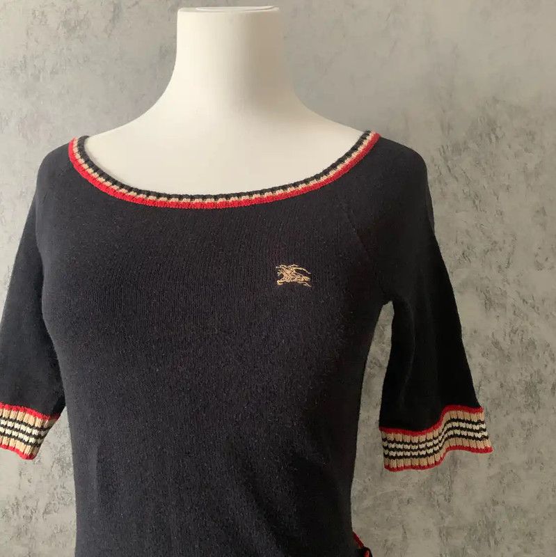 Burberry Burberry Black Wool Off-Shoulder Knit Top Size M / US 6-8 / IT 42-44 - 4 Thumbnail