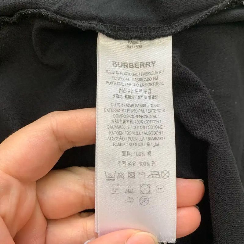 Burberry Burberry Black Cotton T-Shirt for Women Size L / US 10 / IT 46 - 7 Thumbnail
