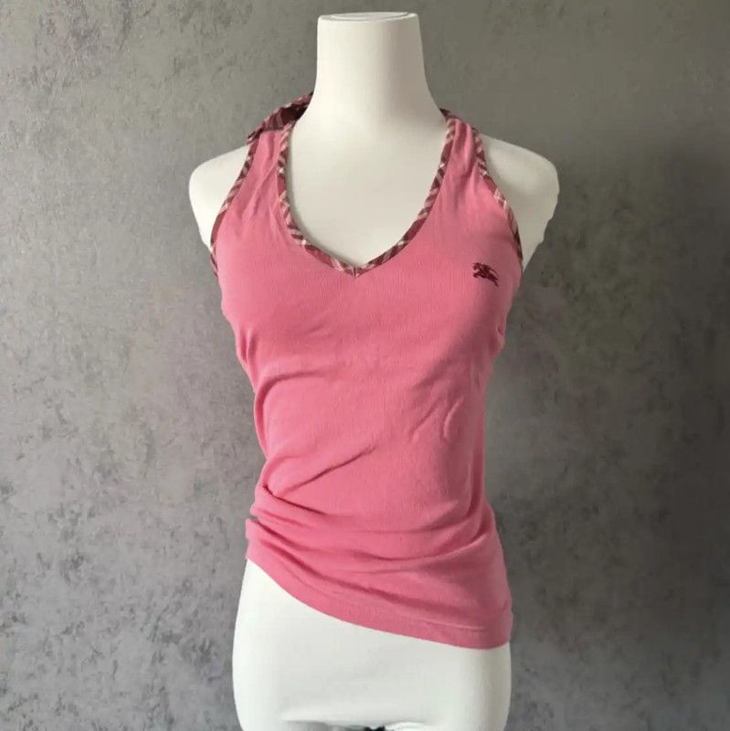 Burberry Burberry Pink Sleeveless Cotton Long T-Shirt Size M / US 6-8 / IT 42-44 - 7 Thumbnail