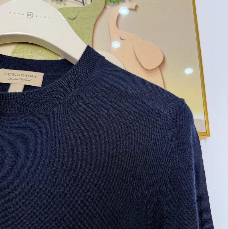 Burberry Burberry Women's Navy Blue Wool Long Sleeve Sweater Size S / US 4 / IT 40 - 6 Thumbnail