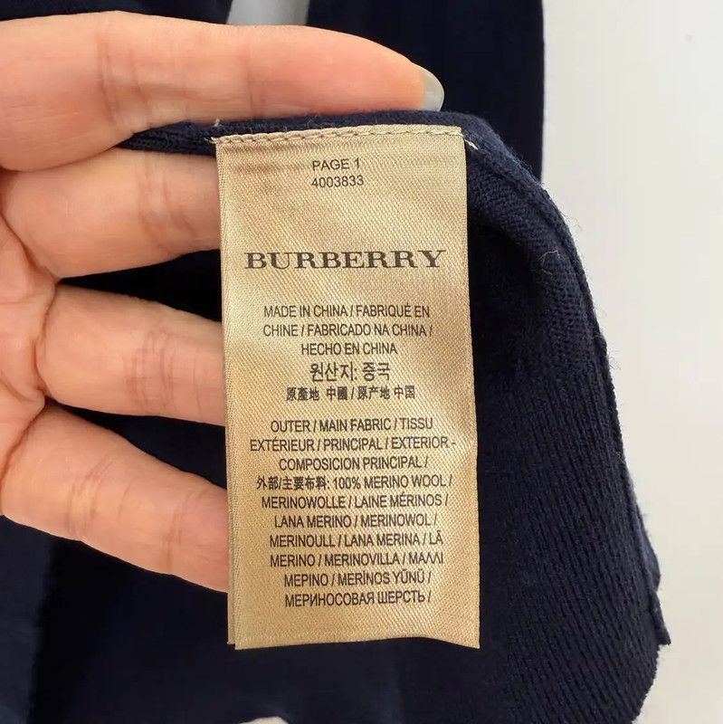 Burberry Burberry Women's Navy Blue Wool Long Sleeve Sweater Size S / US 4 / IT 40 - 8 Thumbnail