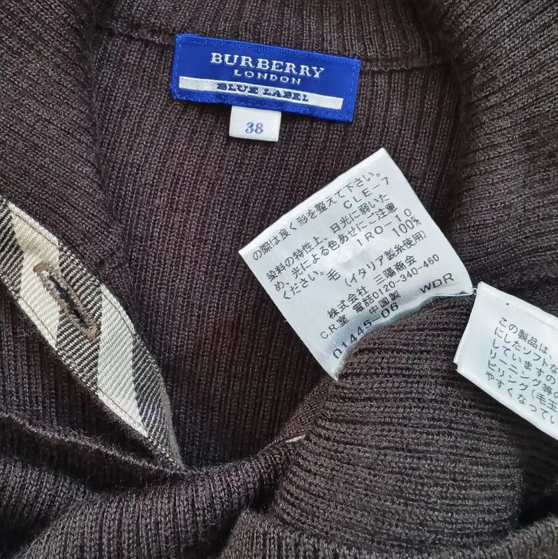 Burberry Burberry Brown Wool Long Sleeve Sweater Size M / US 6-8 / IT 42-44 - 7 Thumbnail