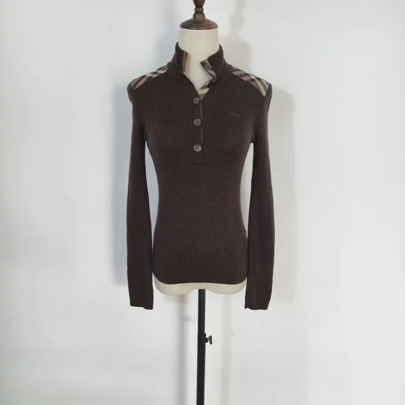 Burberry Burberry Brown Wool Long Sleeve Sweater Size M / US 6-8 / IT 42-44 - 5 Thumbnail
