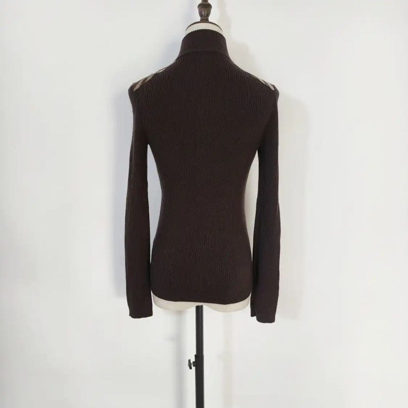 Burberry Burberry Brown Wool Long Sleeve Sweater Size M / US 6-8 / IT 42-44 - 6 Thumbnail