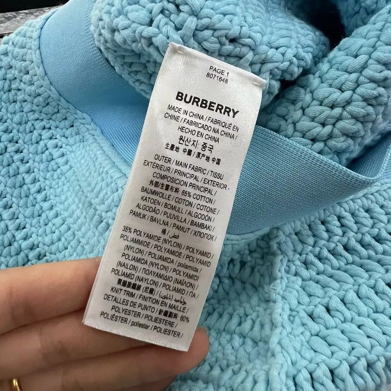 Burberry Burberry Summer Blue Cotton Skirt Size 23" - 4 Thumbnail