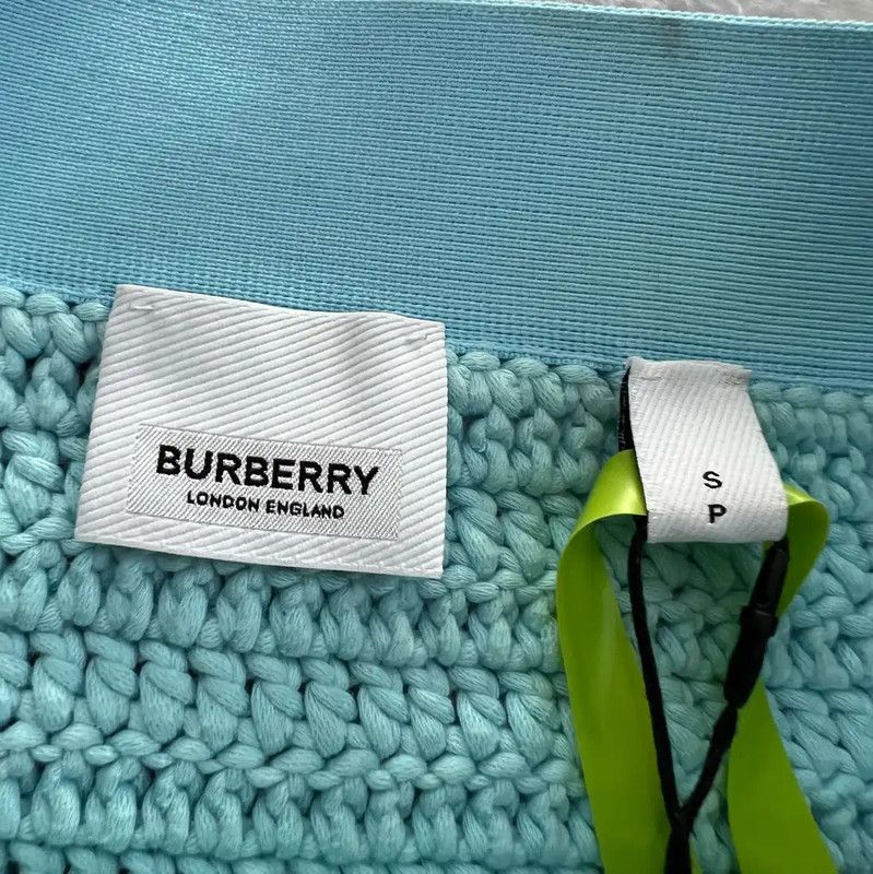 Burberry Burberry Summer Blue Cotton Skirt Size 23" - 3 Thumbnail