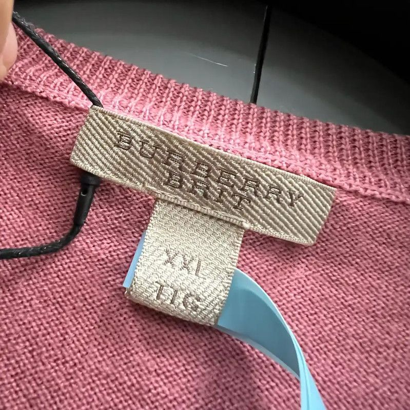 Burberry Burberry Pink Long Sleeve Cotton Sweatshirt Size XXL / US 16-18 / IT 52-54 - 4 Thumbnail